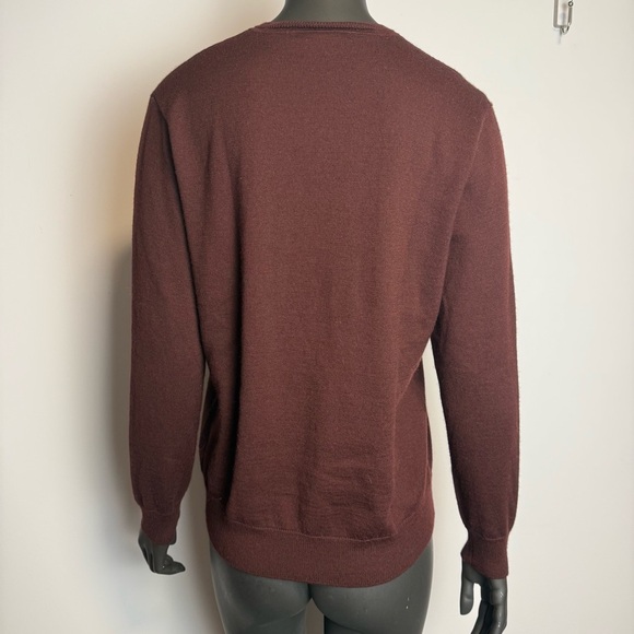 ⚪️ Britches merino wool blend burgundy knit pullover - Picture 8 of 9